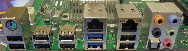 Supermicro C7P67 Rear Panel IO Connectors