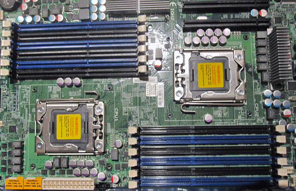 Supermicro X8DTH-6F Dual CPU Sockets and 12 DDR3 DIMM Slots