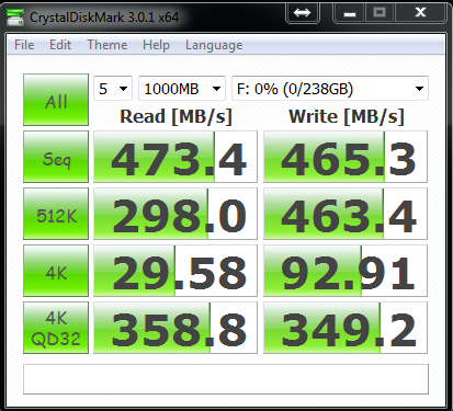 OCZ Vertex 4 256GB 1.4fw CrystalDiskMark