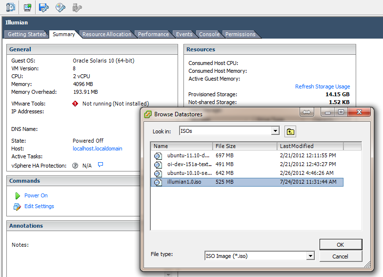 ESXi 5 Mount ISO Local Datastore