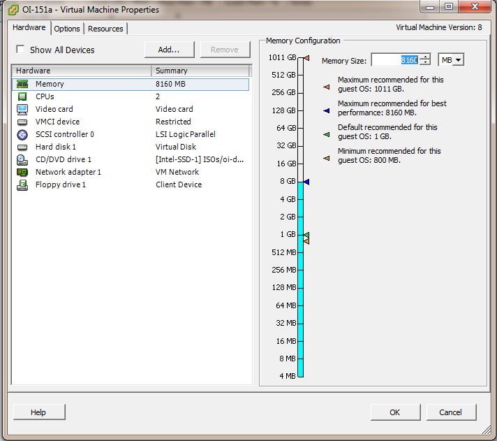 VMware ESXi Add Memory to VM - Change Memory Number