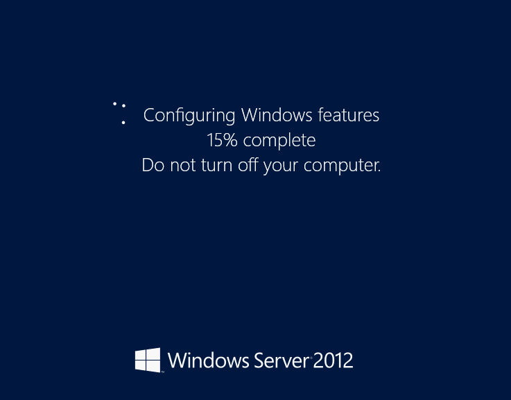 Windows Server 2012 - Turn on GUI - Configuring Features