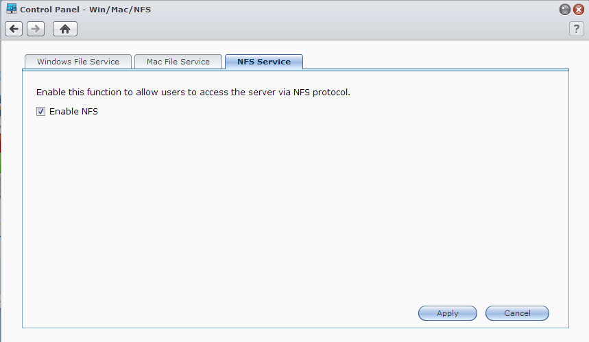 Synology Enable NFS