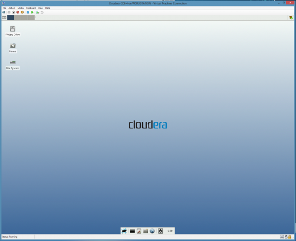 Cloudera CDH4 Hadoop in Windows 8 Hyper-V Boot Screen
