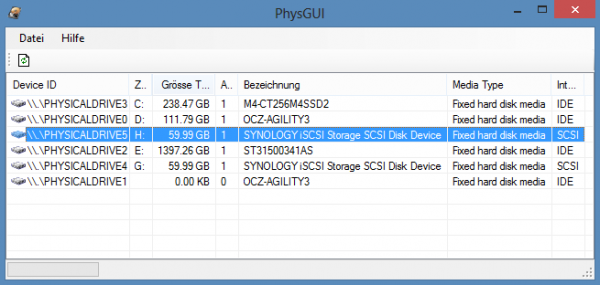 Copy pfsense image to hard drive - PhysGUI select the correct drive
