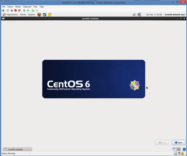 Install CentOS 6.3 on Windows 8 Hyper-V – Install Linux