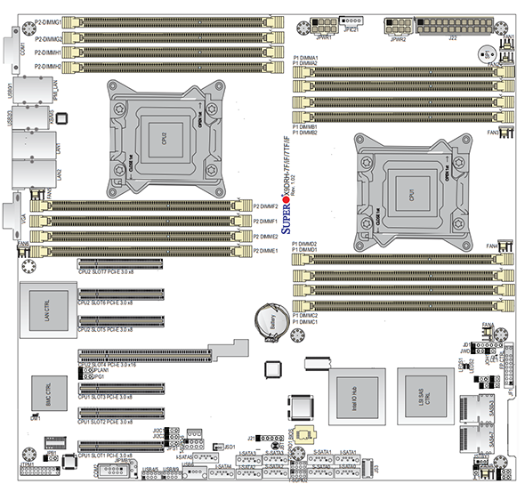Super SuperMicro H8DGU-F Dual AMD Opteron CPU mother board 16 memory slots 