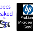 HP ProLiant Microserver Gen8 Specs Leaked