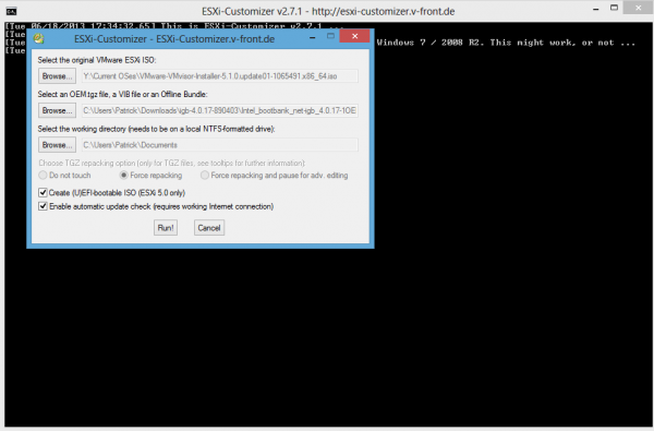 ESXi-Customizer Setup