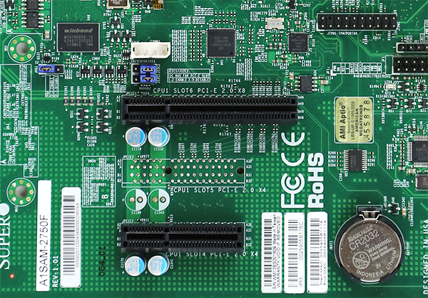 Supermicro A1SAM-2750F PCIe slots