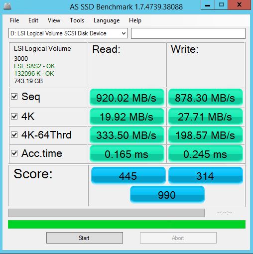 Smart Storage Optimus 400GB RAID 0 - AS SSD
