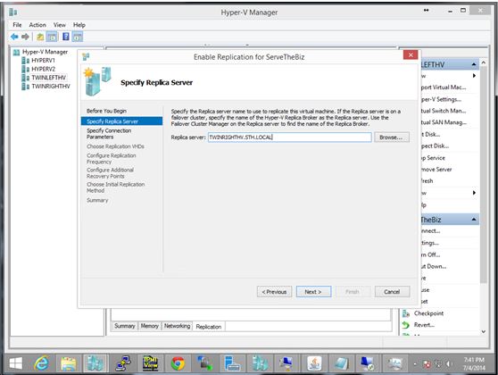 Hyper-V Manager - Enable Replication Wizard Source