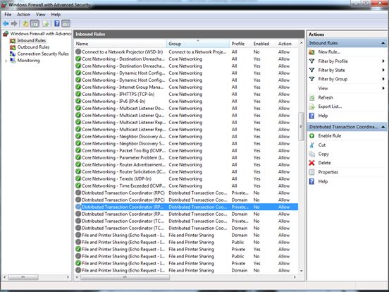 Hyper-V Replication Firewall Ports GUI