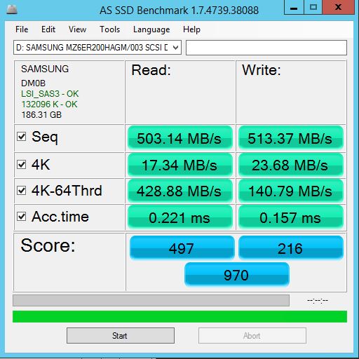 Samsung SM1625 200GB AS SSD Benchmark