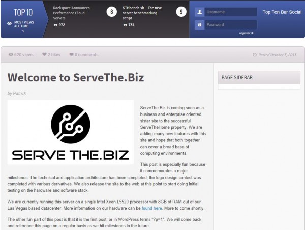 ServeTheBiz Site October 2014