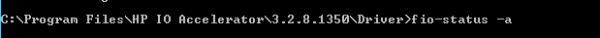Fusion-io ioDrive installation - Windows - fio-status -a