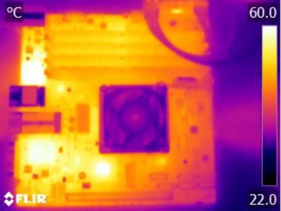 Supermicro X10SDV-TLN4F thermal imaging
