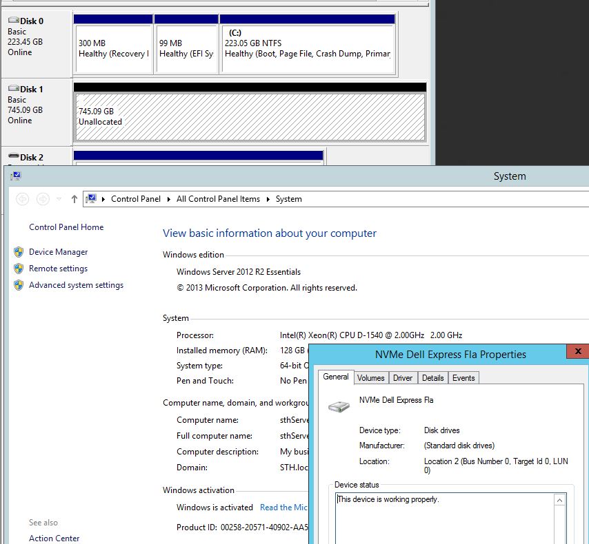 Desktop SFF NVMe SSD working Dell Supermicro