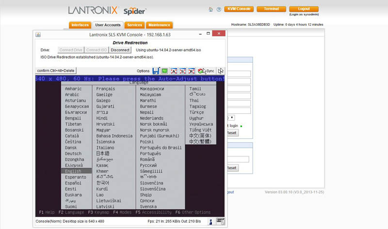 Lantronix Spider Ubuntu 14042 LTS Installation
