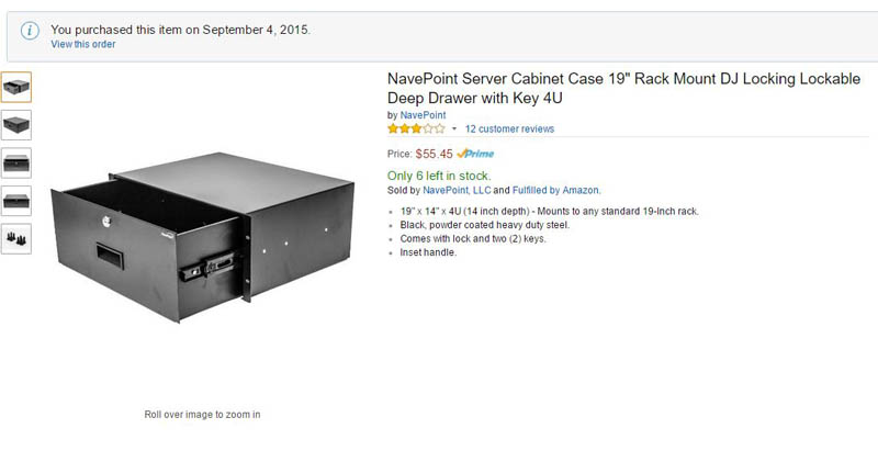 NavePoint 4U Rackmount Drawer Amazon
