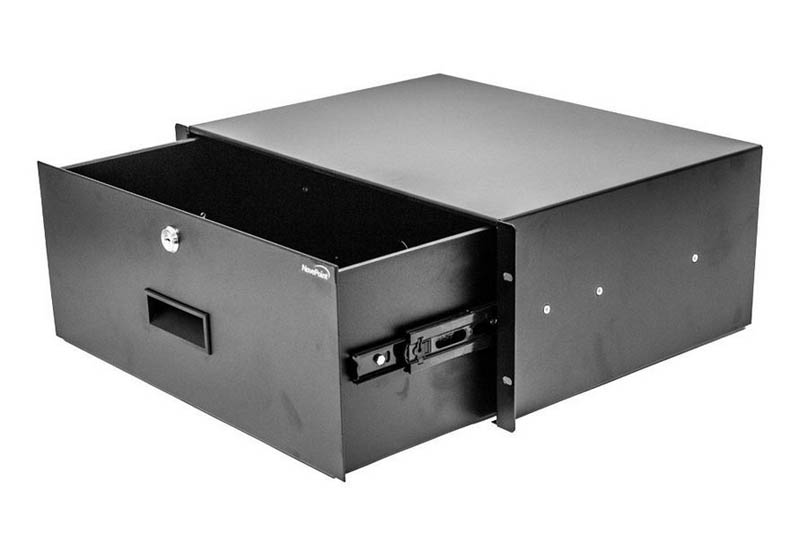 2U Locking Rack Mount Drawer-19 Inch Rack Server Cabinet Chassis Black 