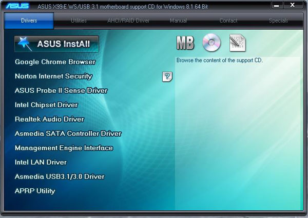 ASUS X99-E WS/USB 3.1 Driver DVD
