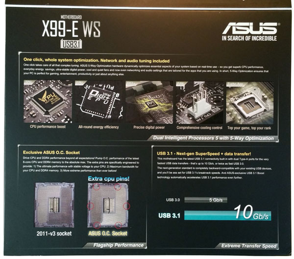 ASUS X99-E WS/USB 3.1 Inside Flap