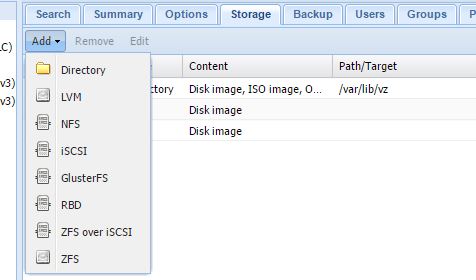 ZFS on Linux - Proxmox Step 4 - datacenter storage add