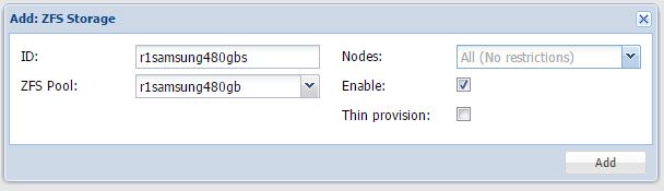 ZFS on Linux - Proxmox Step 4 - selected zpool id added