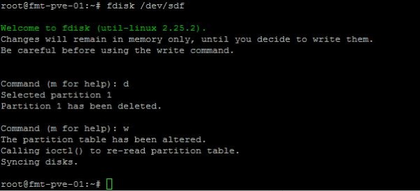 Proxmox VE Ceph Create OSD fix - delete partitions