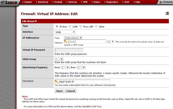 Step 1 - Setup Virtual IP