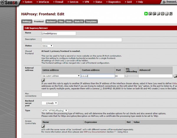 Step 2 - Enable HAProxy frontend