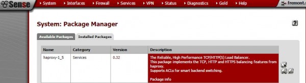 pfSense HTTP HAProxy - package