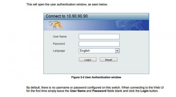 D-Link Switch manual authentication