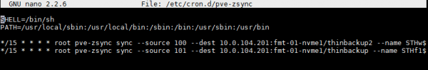 pve-zsync cron job