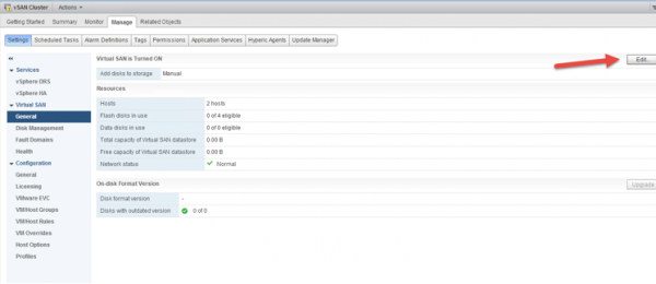 2 node flash vSAN - change virtual disks to automatic