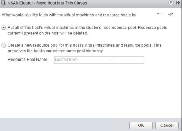 2 node flash vSAN - move hosts to cluster put all