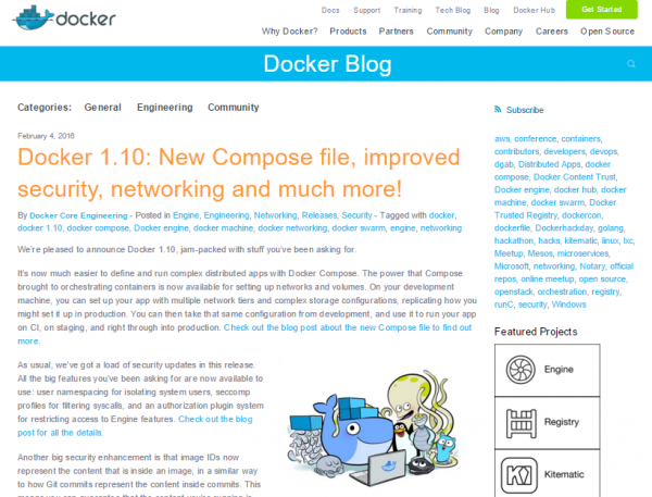 Docker 1.10 released