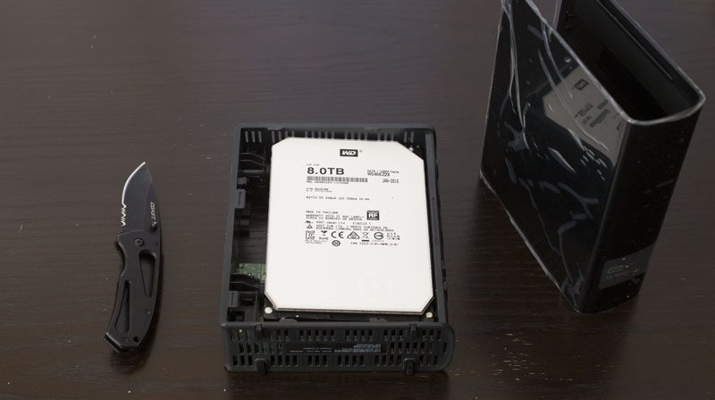 WD My Book 8TB Liberated from clamshell front