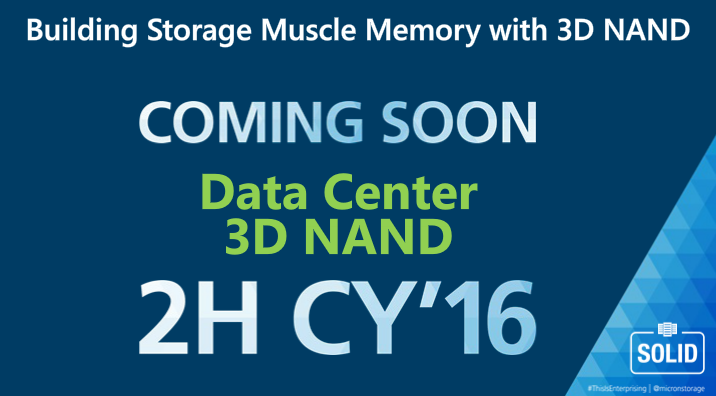 Micron 2H 2016 3D NAND data center