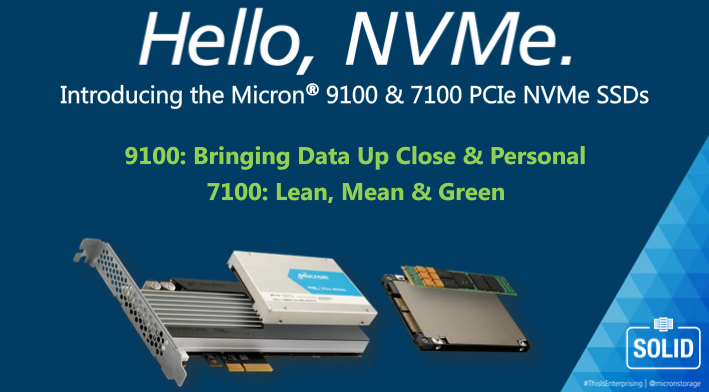 Micron 9100 and 7100 PCIe NVMe SSDs