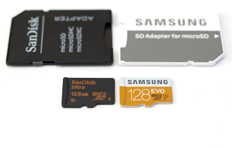 SanDisk Ultra v Samsung EVO 128GB microSDXC