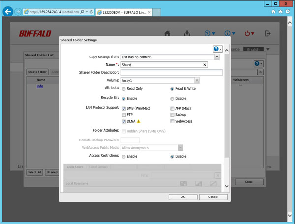 Buffalo LS220D 2 Drive NAS - Software 11