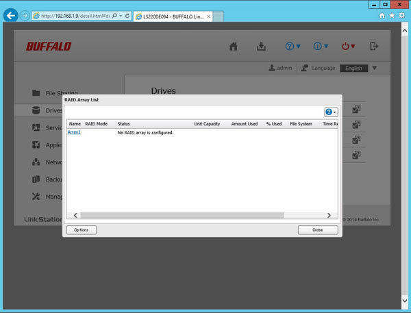 Buffalo LS220D 2 Drive NAS - Software 8