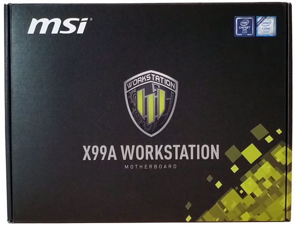 MSI X99A Workstation motherboard - Retail Box Front