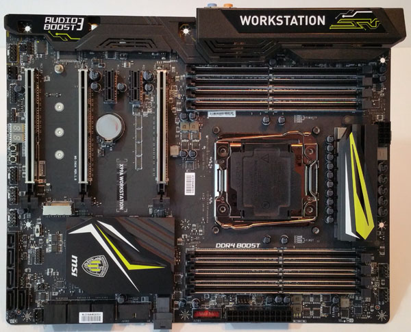 MSI X99A Workstation motherboard - Top