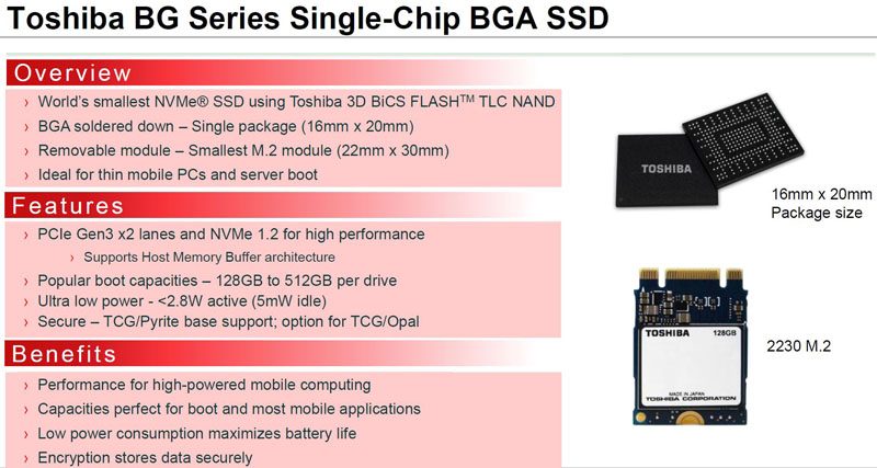 Toshiba BG Series Overview
