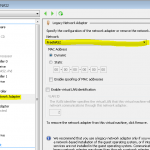 Bind Legacy Network Adapter to Virtual Network