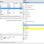 Enter Hyper-V Virtual Machine Settings