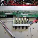 Bottom of modified PCMIG board and simple fan controller in RPC-4220 DAS Enclosure